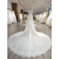 real photo spaghetti straps satin two color lace mermaid wedding dress